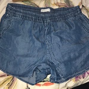 Flowy jean shorts